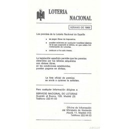 1969. Lotería Nacional...