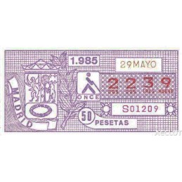 1985. Cupón 29-Mayo