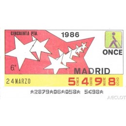 1986. Cupón 24-Marzo