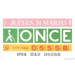 1986. Cupón 31-Marzo