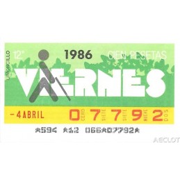 1986. Cupón 4-Abril