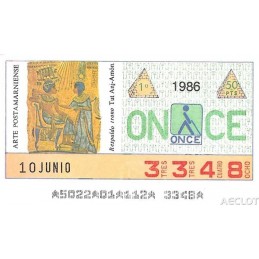 1986. Cupón 10-Junio