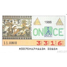 1986. Cupón 11-Junio