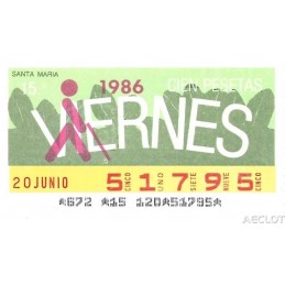 1986. Cupón 20-Junio