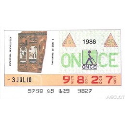 1986. Cupón 3-Julio