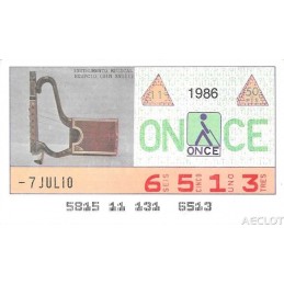 1986. Cupón 7-Julio