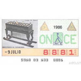 1986. Cupón 9-Julio