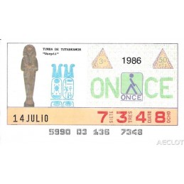1986. Cupón 14-Julio