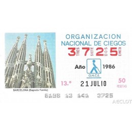 1986. Cupón 21-Julio