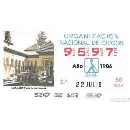 1986. Cupón 22-Julio