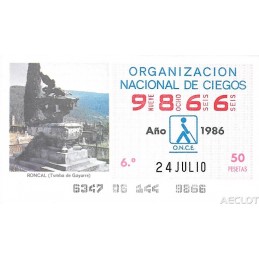 1986. Cupón 24-Julio