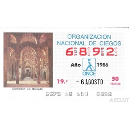 1986. Cupón 6-Agosto