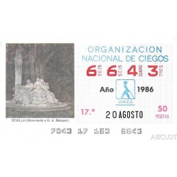 1986. Cupón 20-Agosto
