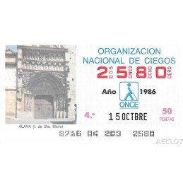 1986. Cupón 15-Octbre