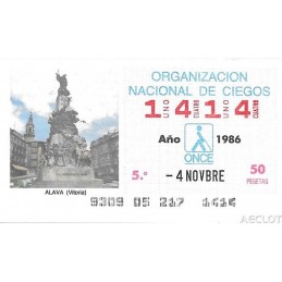 1986. Cupón 4-Novbre