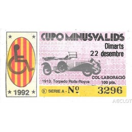 1992. Cupo Minusvalids