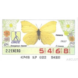 1987. Cupón 22-Enero