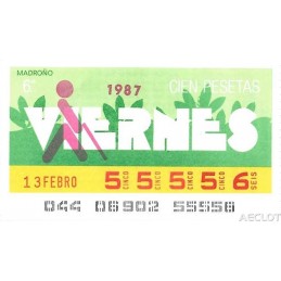 1987. Cupón 13-Febro