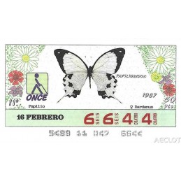 1987. Cupón 16-Febro