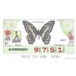 1987. Cupón 18-Febro