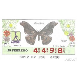 1987. Cupón 25-Febro