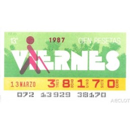 1987. Cupón 13-Marzo