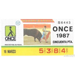 1987. Cupón 16-Marzo