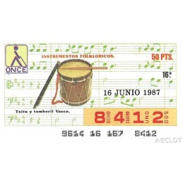 1987. Cupón 16-Junio