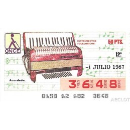 1987. Cupón 1-Julio