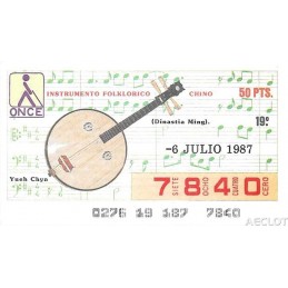 1987. Cupón 6-Julio