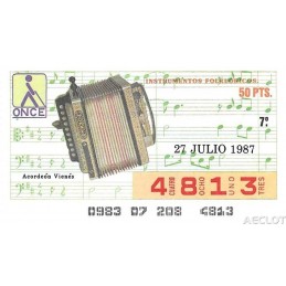 1987. Cupón 27-Julio