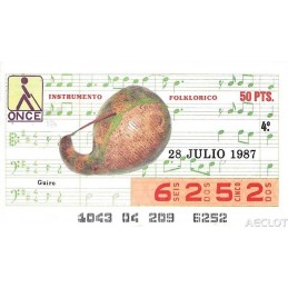 1987. Cupón 28-Julio