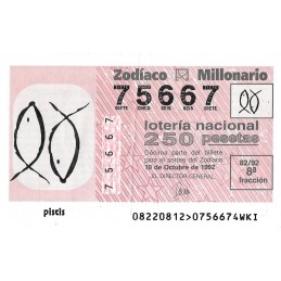 Sorteo 82 de 1992. Piscis