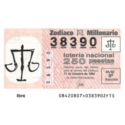 Sorteo 84 de 1992. Libra