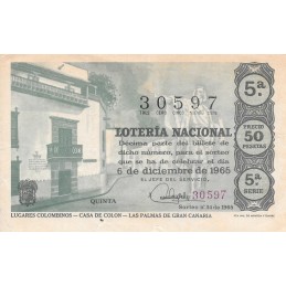 Sorteo 34 de 1965