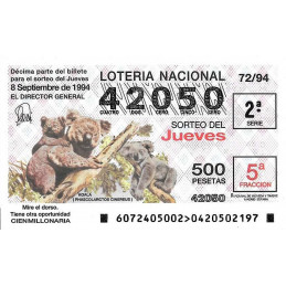 Sorteo 72 de 1994