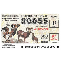 Sorteo 70 de 1994