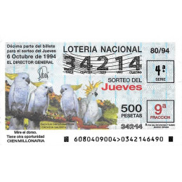 Sorteo 80 de 1994