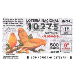 Sorteo 84 de 1994