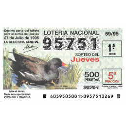 Sorteo 59 de 1995