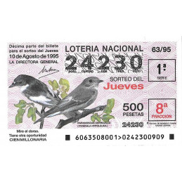 Sorteo 63 de 1995
