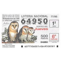 Sorteo 77 de 1995