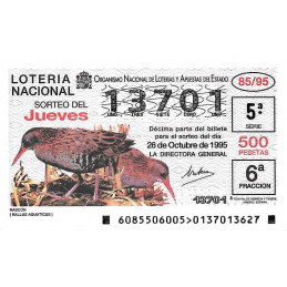 Sorteo 85 de 1995