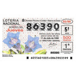 Sorteo 55 de 1996