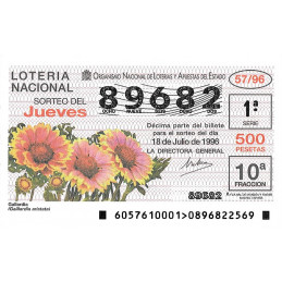 Sorteo 57 de 1996