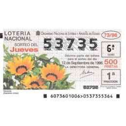 Sorteo 73 de 1996