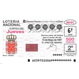 Sorteo 39 de 1997