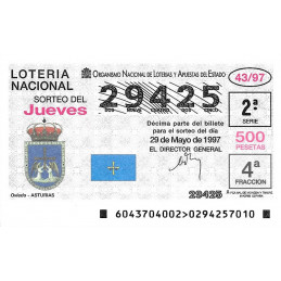 Sorteo 43 de 1997