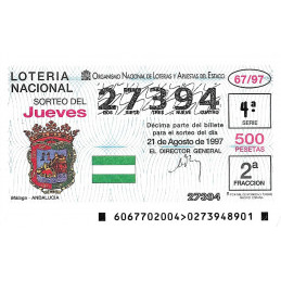 Sorteo 67 de 1997