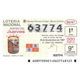 Sorteo 89 de 1997